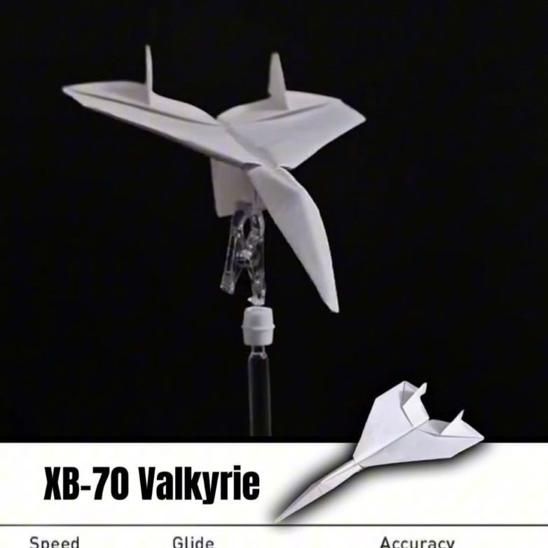 Pesawat kertas paper plane craft XB-70 Valkyrie Macross jet