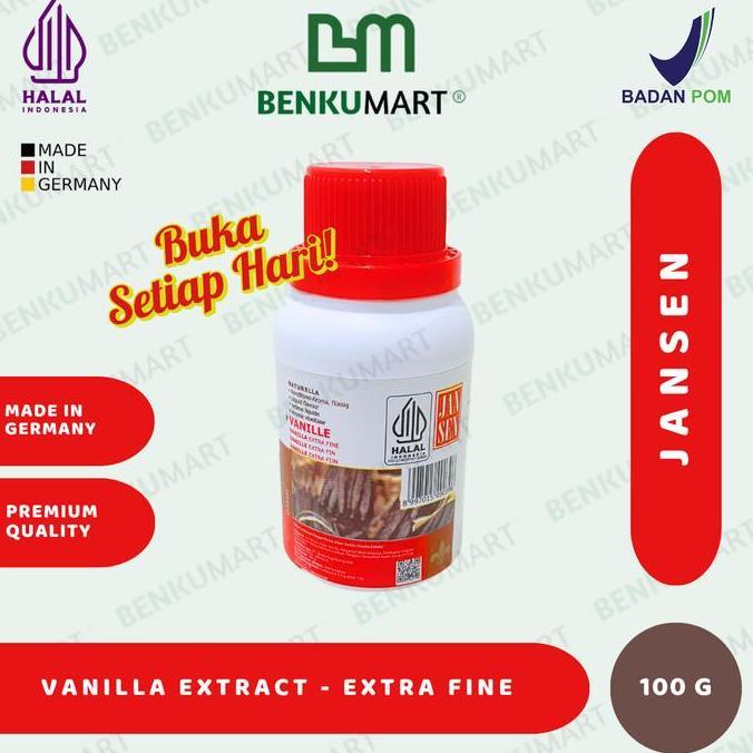 Po - Jansen Vanilla Extract Extra Fine 100 Gr | Vanilla Jansen 100 Ml