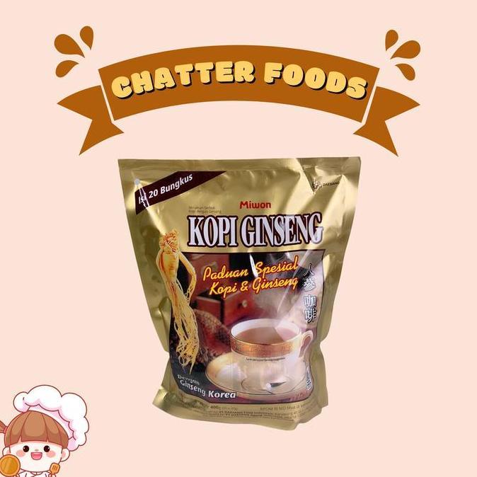 Kopi Korea / Kopi Miwon / Kopi Ginseng Miwon / Kopi Ginseng Korea Isi 20 Sachet