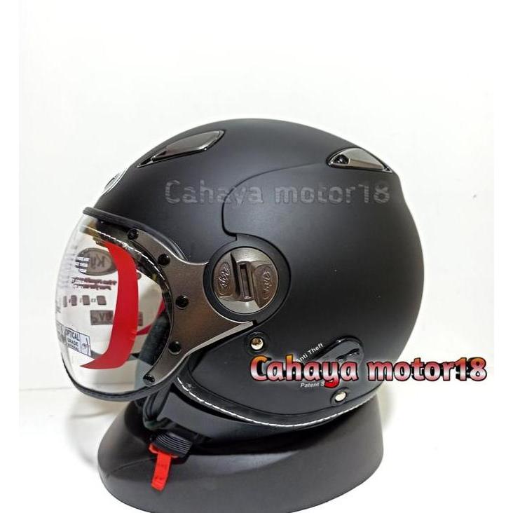HELM KYT ELSICO SOLID BLACK DOFF