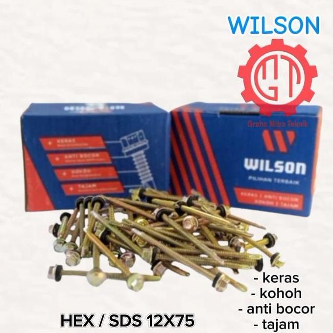 sekrup roofing wilson HEX/SDS 12x75 ,HEX/SDS 12X75 HARGA PER 100 PCS