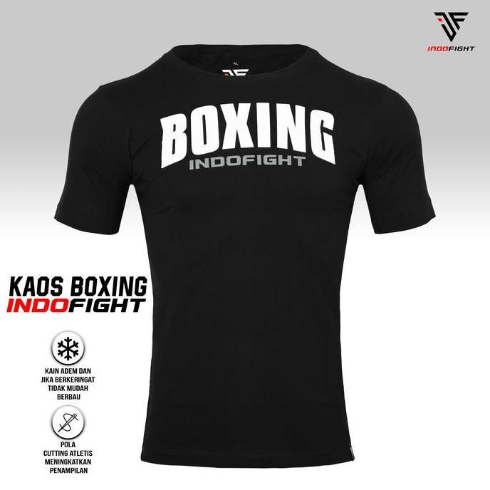 Kaos Boxing Indofight Baju Boxing Baju Tinju T-Shirt Boxing Olahraga Boxing Unisex (TERBAIK) (TERBAR