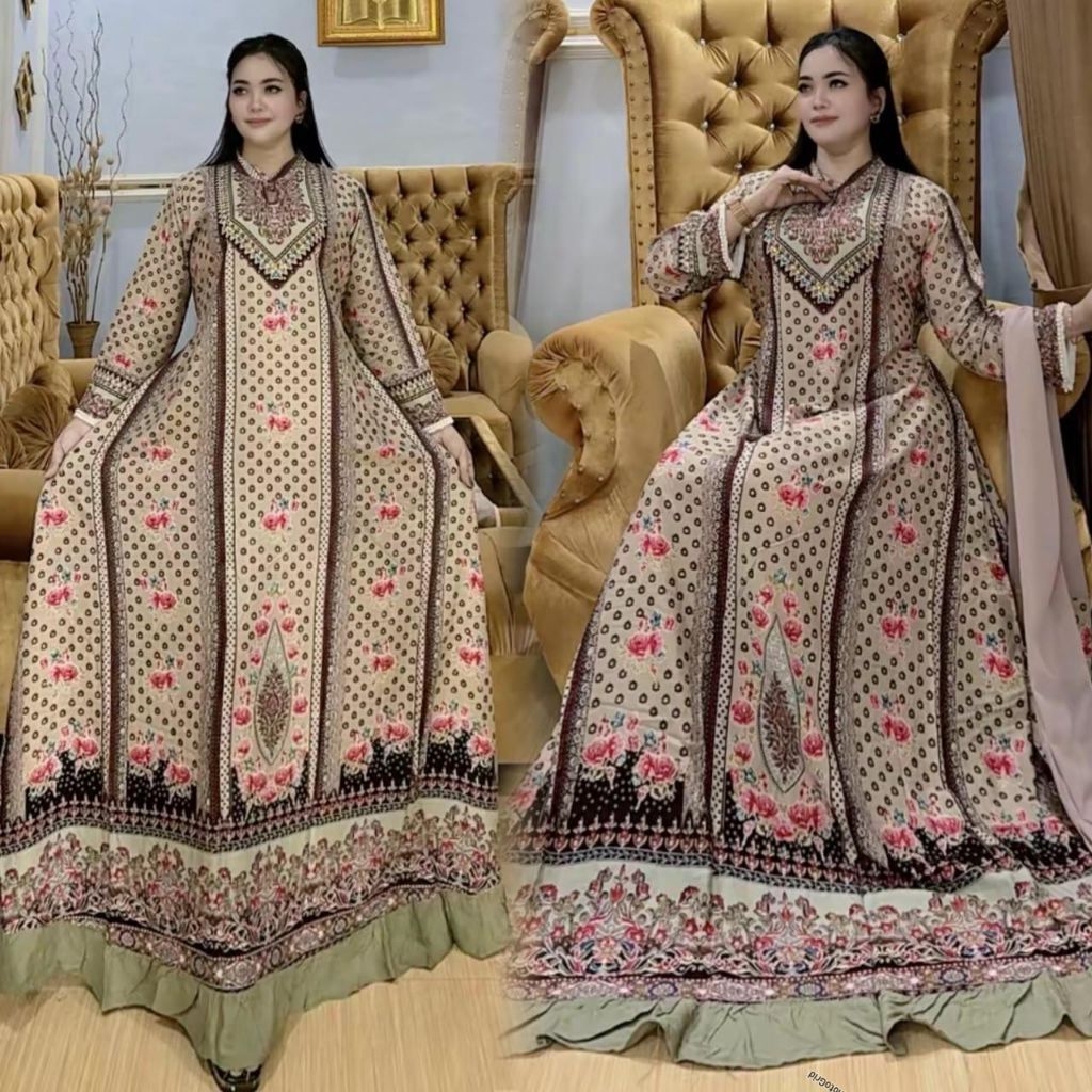 Gamis Hindi Sembur terbaru//Gamis Wanita Hindi