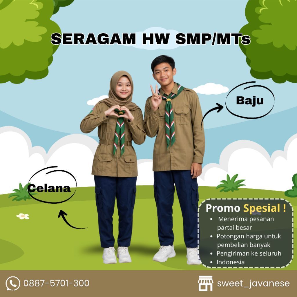 BAJU HW MUHAMMADIYAH SMP PUTRA & PUTRI