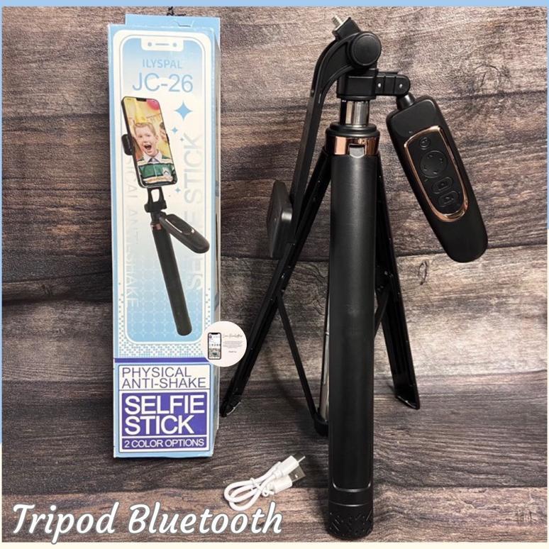 TRIPOD BLUETOOTH JC-26 1.8 METER + REMOTE CONTROL TRIPOD TONGSIS KAMERA