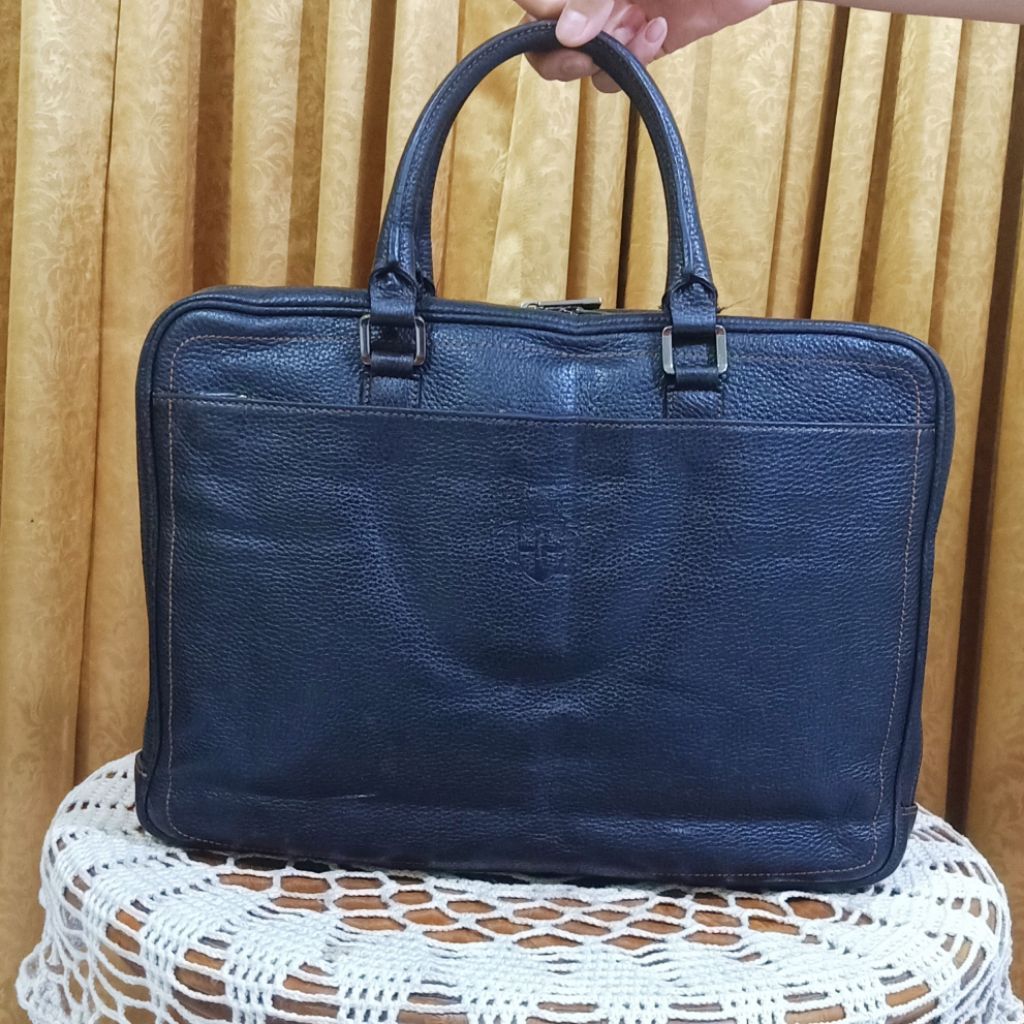DAKS Briefcase Brown Kulit Asli