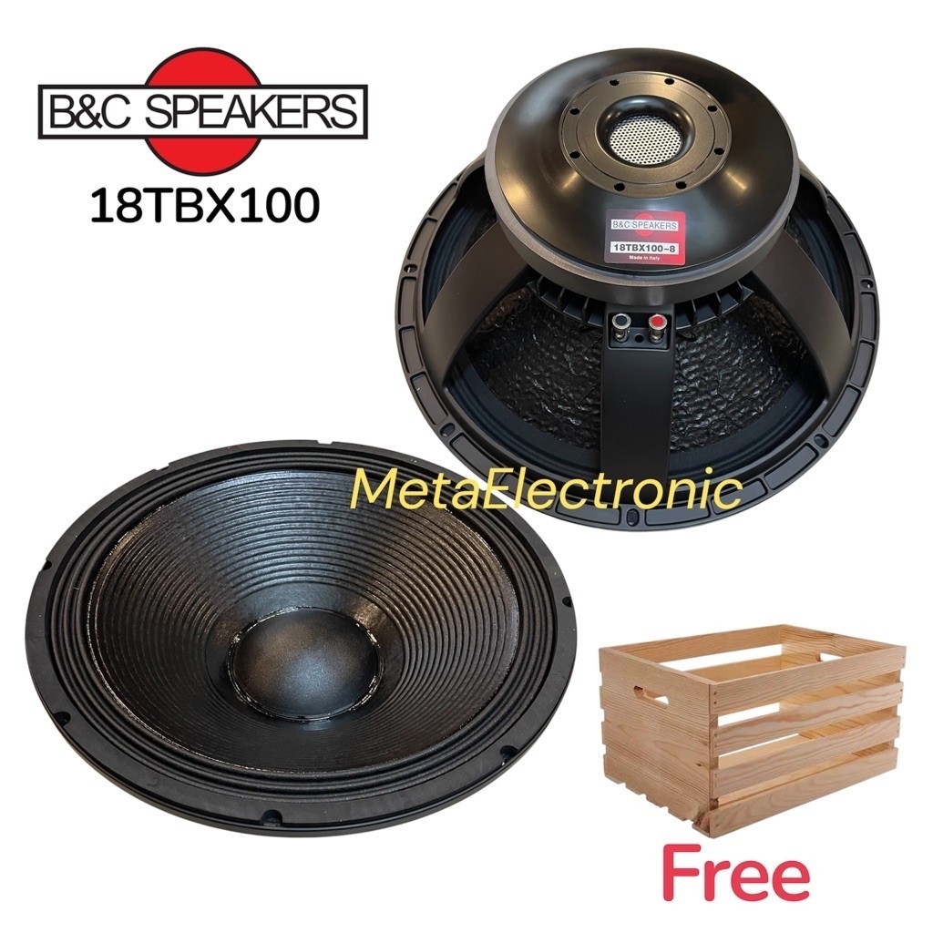 komponen speaker 18” B&C 18TBX100 bnc 18 inch VC 4''