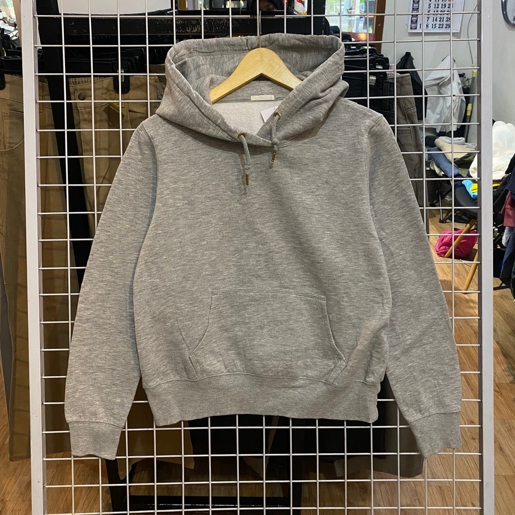 Gu Basic Misty Grey Hoodie #Hd2718