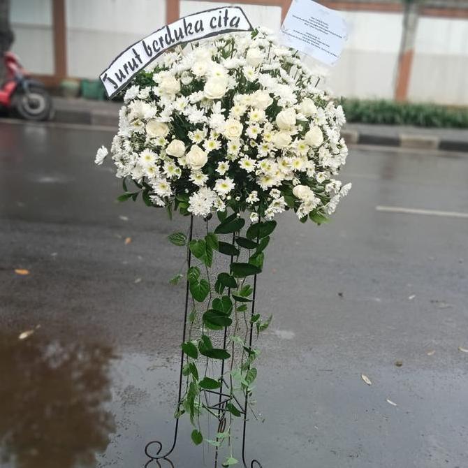 Standing Dukacita Bunga Papan Dukacita Standing Flower Belasungkawa Same Day Urgent Order Jabodetabe