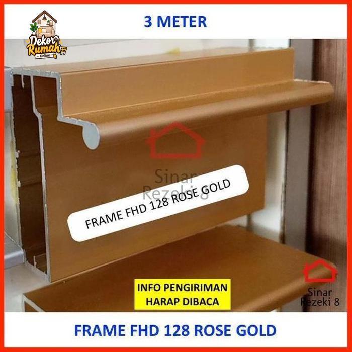 Profil Tarikan Handle FHD 128 GOLD Aluminium Frame Kitchen Lis Edging