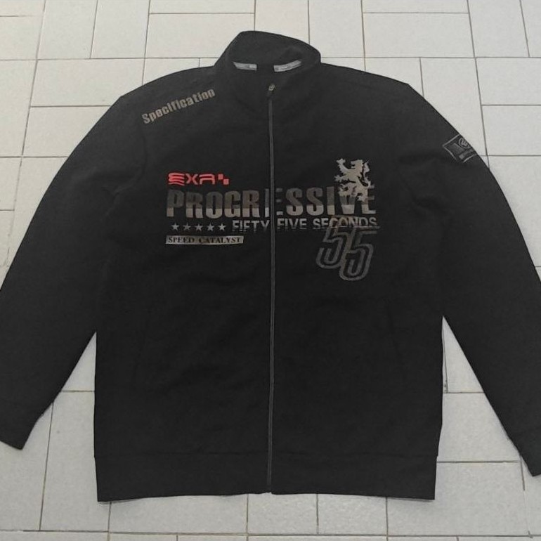 Jaket Sport Tracktop Motoran EXR Hitam