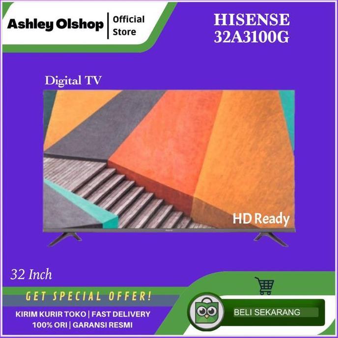 Led Digital Tv 32 Inch Hisense 32A3100G Bezel-Less Design Tv Hisense 32A3100 32 Inci
