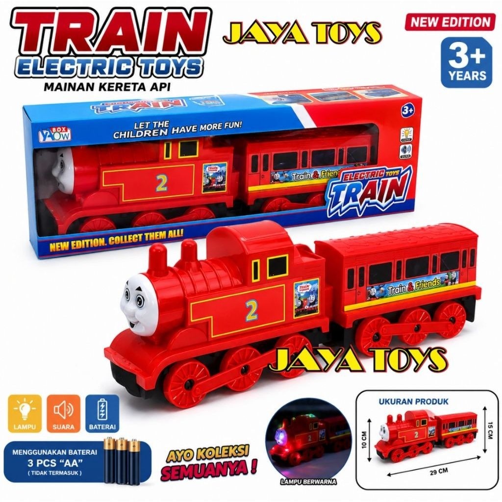 Mainan Kereta Api Thomas Elektrik Baterai - Electric Toys Train & Friends Lampu & Musik
