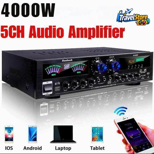 Amplifier Karaoke Bluetooth Sunbuck Ampli Audio HIFI Sunbuck Microphone HiFi USB MP3 Player