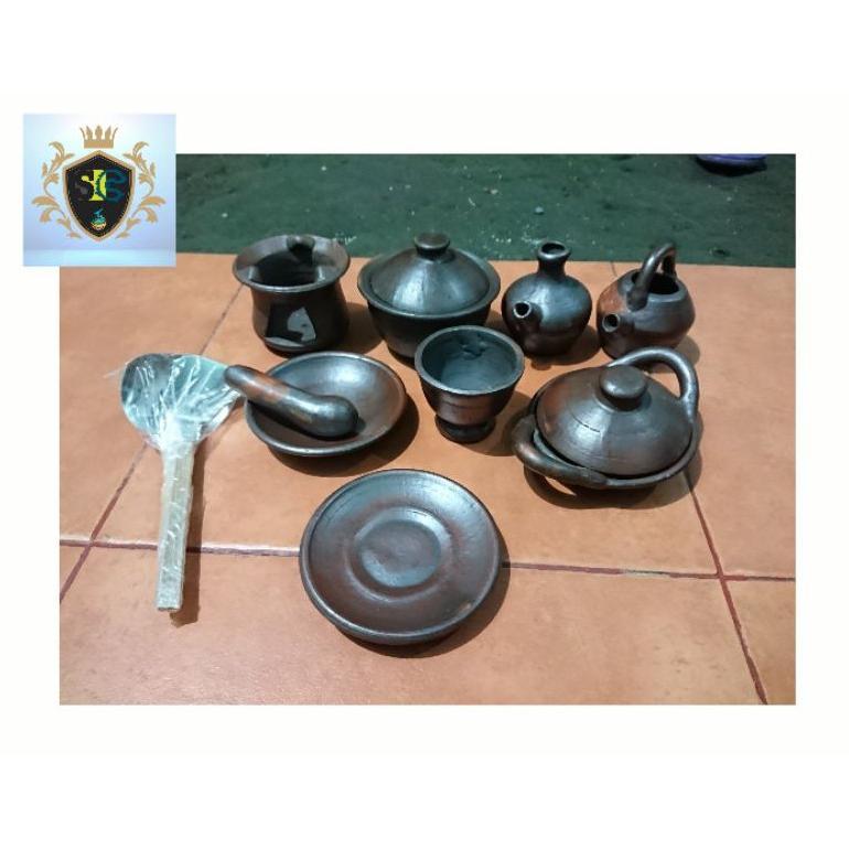 MAINAN GERABAH TANAH LIAT PASARAN JADUL MASAKAN TRADISIONAL JAWA TEMBIKAR KLASIK UNIK ETNIK SAM CORP