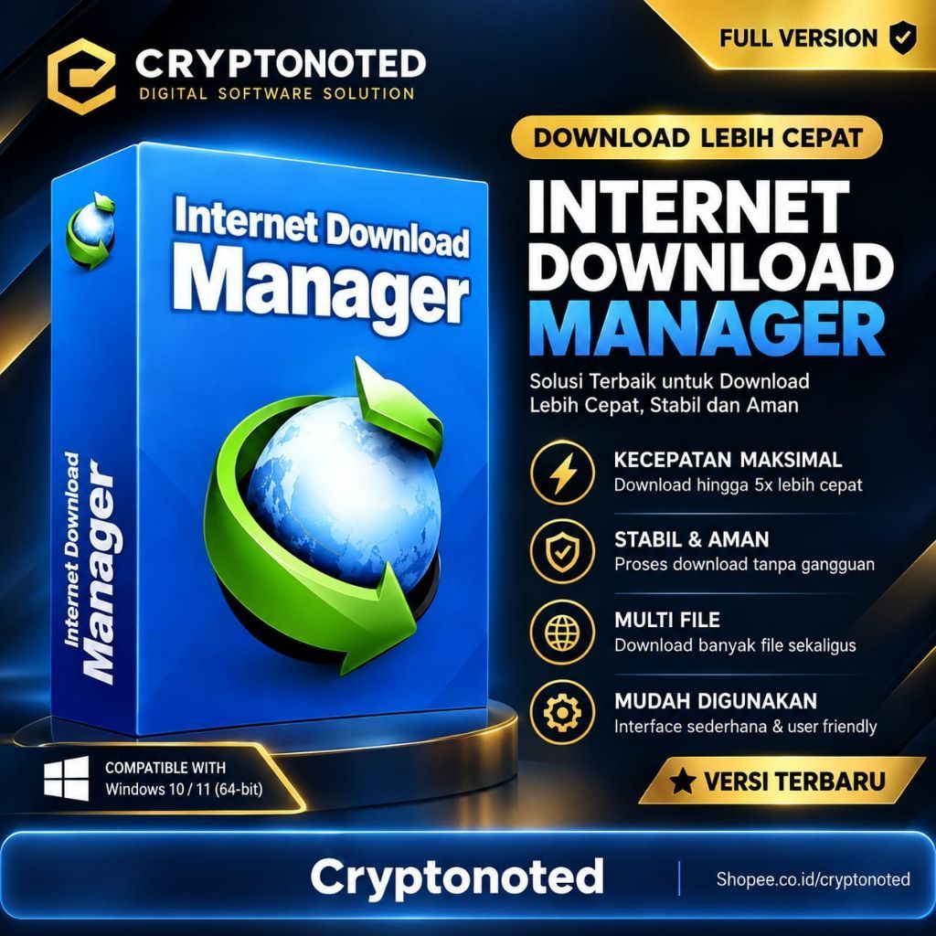 [ Bebas Bisa Update ]  INTERNET DOWNLOAD MANAGER IDM [ No Limited Speed ] Lifetime - GARANSI AKTIVAS