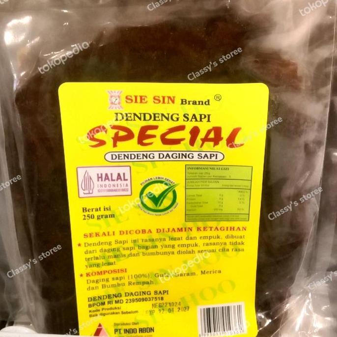 Sie Sin Dendeng Sapi 250 Gram/Dendeng
