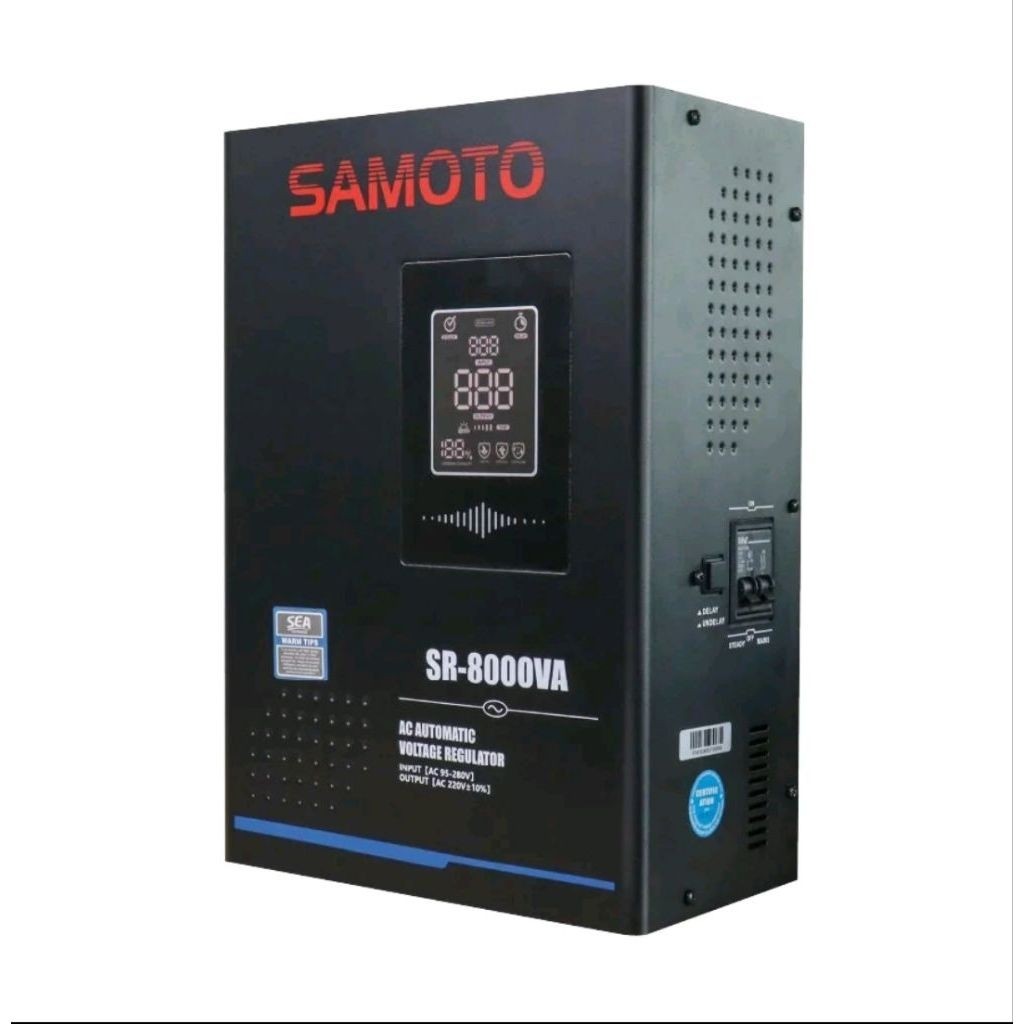 Stabilizer SAMOTO SR-8000 Single Phase Relay Series SR 8000va
