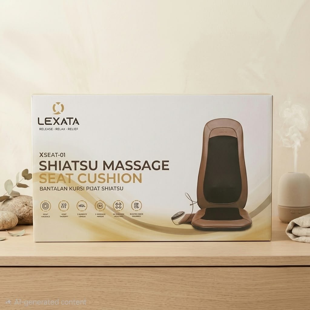 Lexata XSeat-01 Shiatsu Massage Seat Cushion – Bantalan Kursi Pijat Shiatsu
