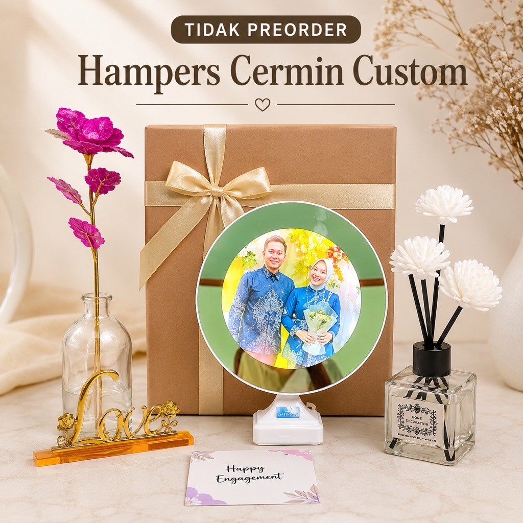 [TIDAK PO] Hampers Cermin Magic Custom Foto Cermin Ajaib Kado Sidang Wisuda Anniv Wedding Lamaran