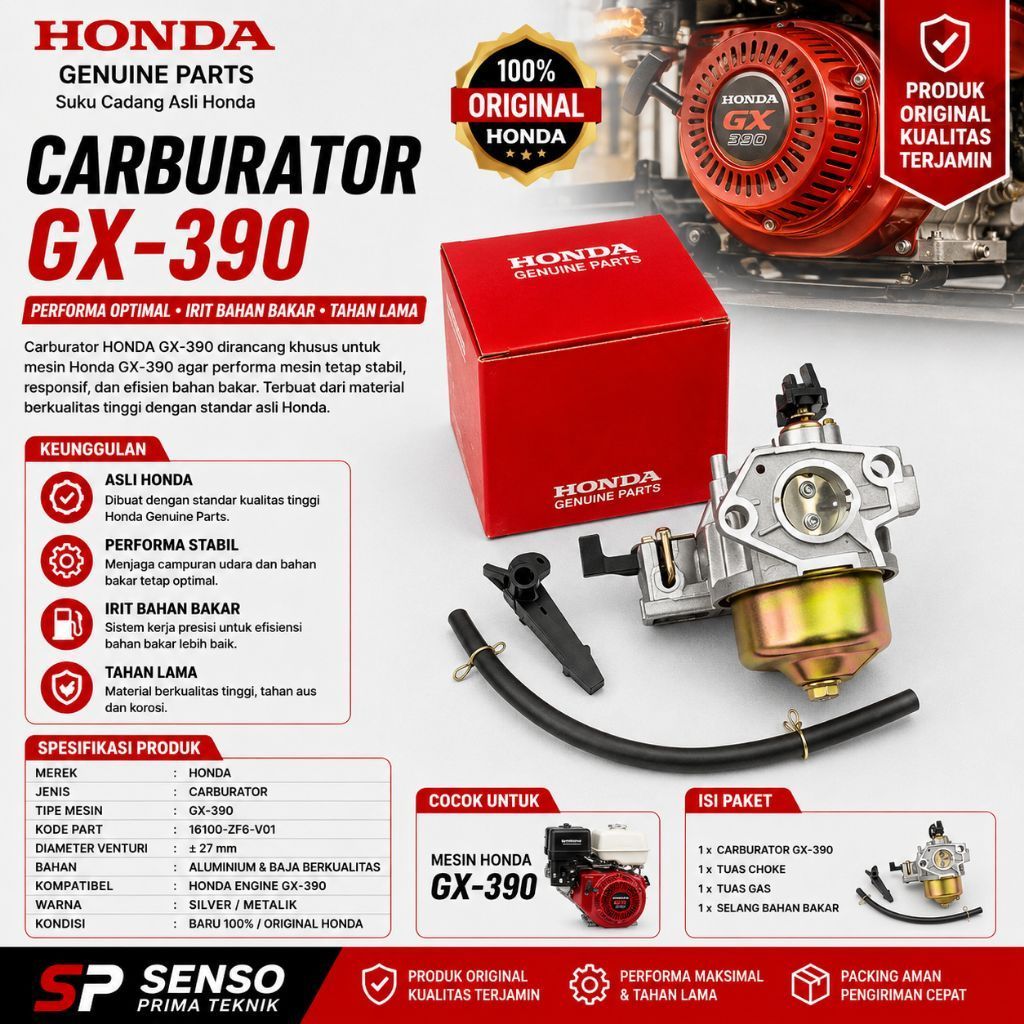 GX 390 karburator mesin Honda 13 PK / carburator GX 390 / GX 420