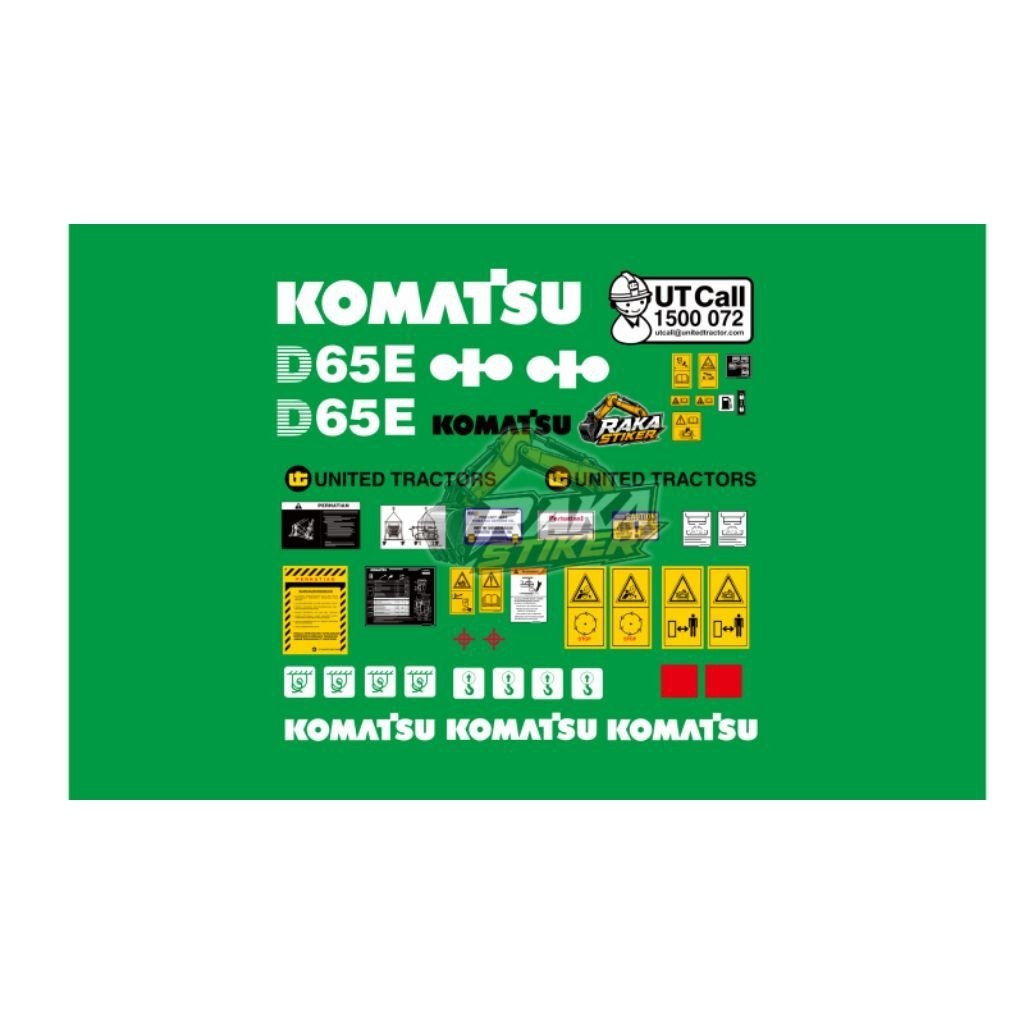 Stiker Dozer Komatsu D65E Decal Sticker