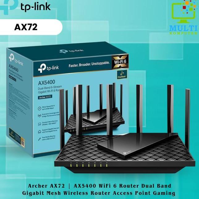 Tplink Archer Ax72 Ax5400 Dual Band Gabit Wireless Wifi 6 Router