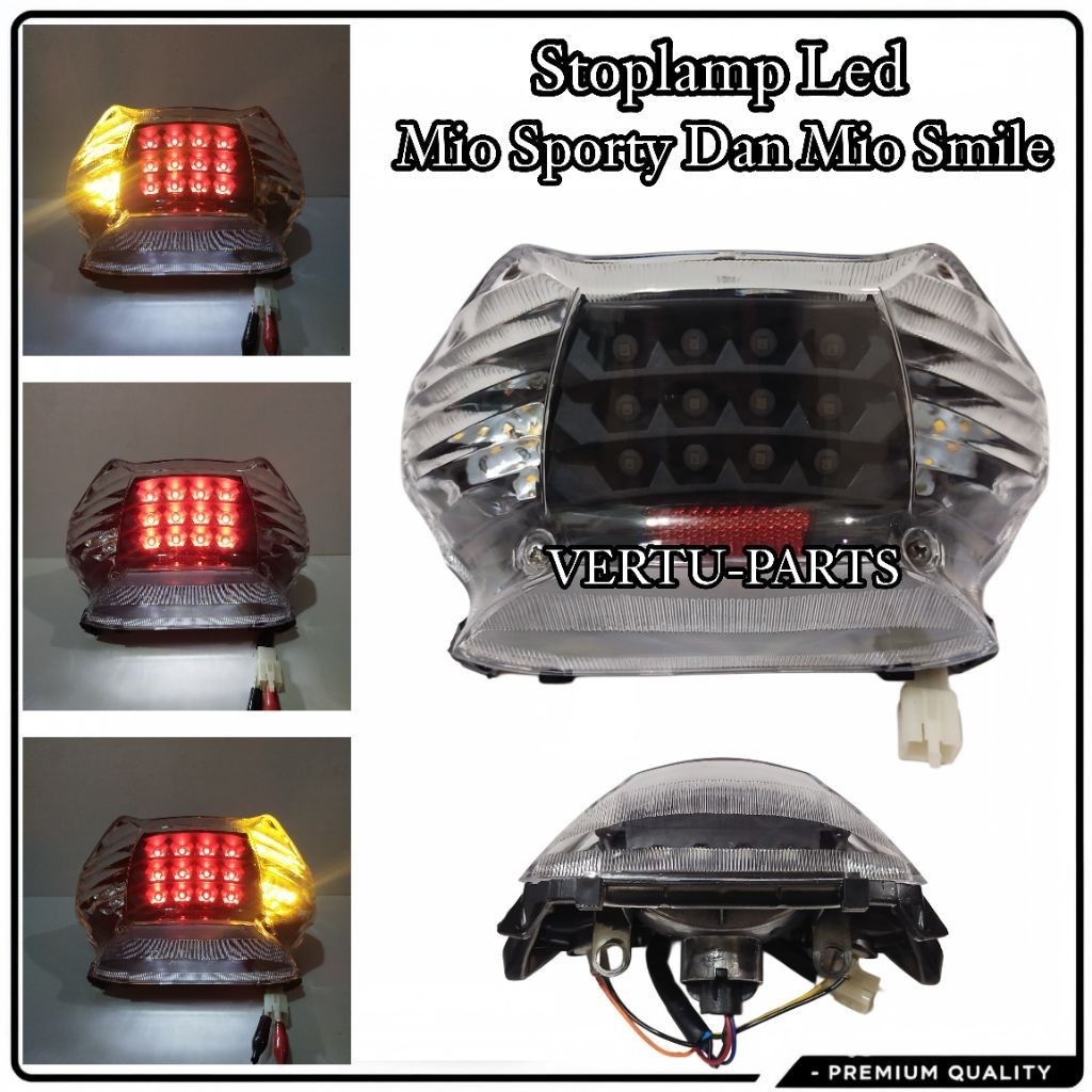 Lampu Stop Rem Led Belakang Motor Mio Sporty Mio Smile Costum Hitam/Stoplamp LED Mio Sporty dan Mio 