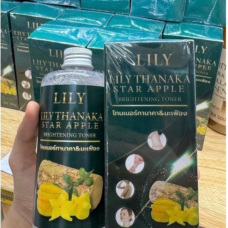 LILY THANAKA STAR APPLE BRIGHTENING TONER 100% original thailand