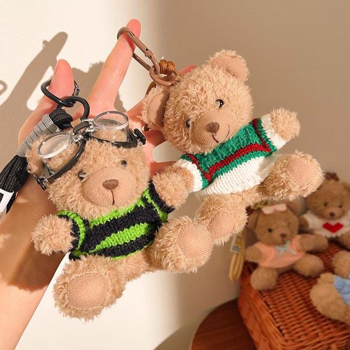 CODBoneka Beruang Kartun Pilot yang Imut/ Ornamen Gantungan Kunci Tas / Aksesoris Sekolah Ransel & T