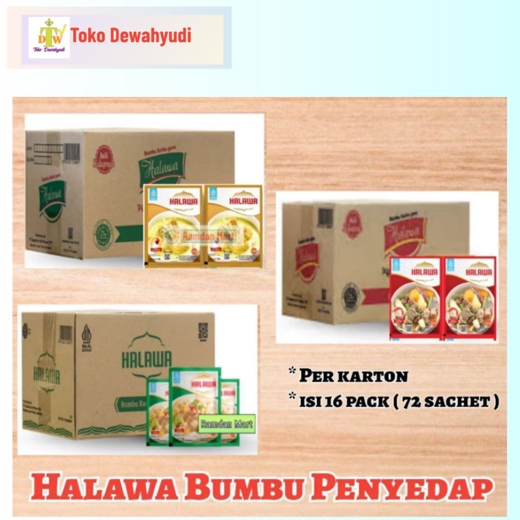 HALAWA Bumbu Masak serbaguna Per karton ( 16 Pack)