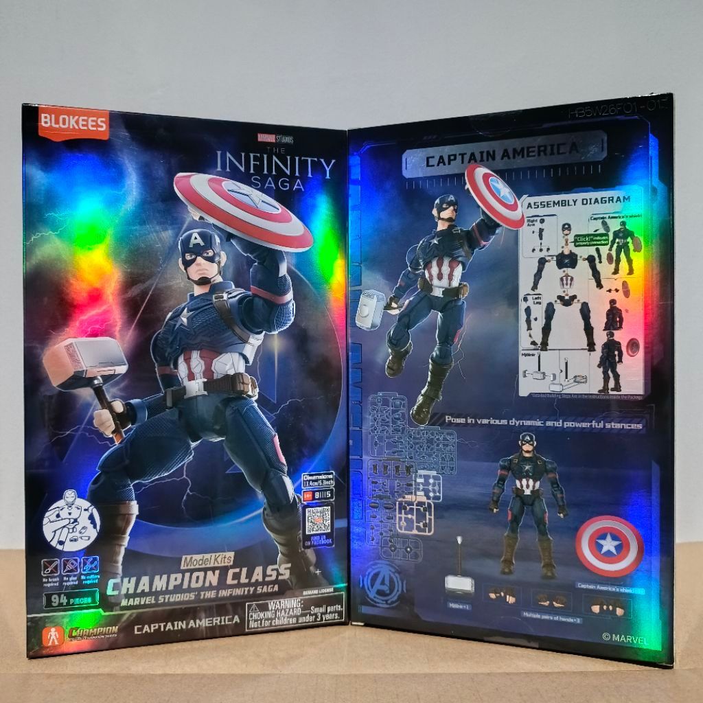 RAB Toys Blokees Marvel Studios The Infinity Saga Champion Class CC 03 Captain America Action Figure