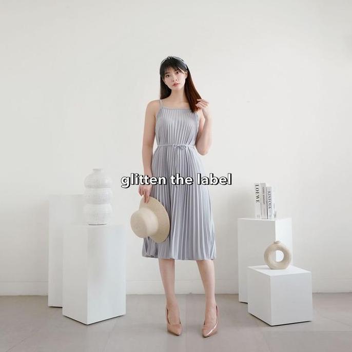 Dress- Pleats Midi Dress / Midi Dress Plisket Mayung / Dress Plisket Casual Nita (Dress008)