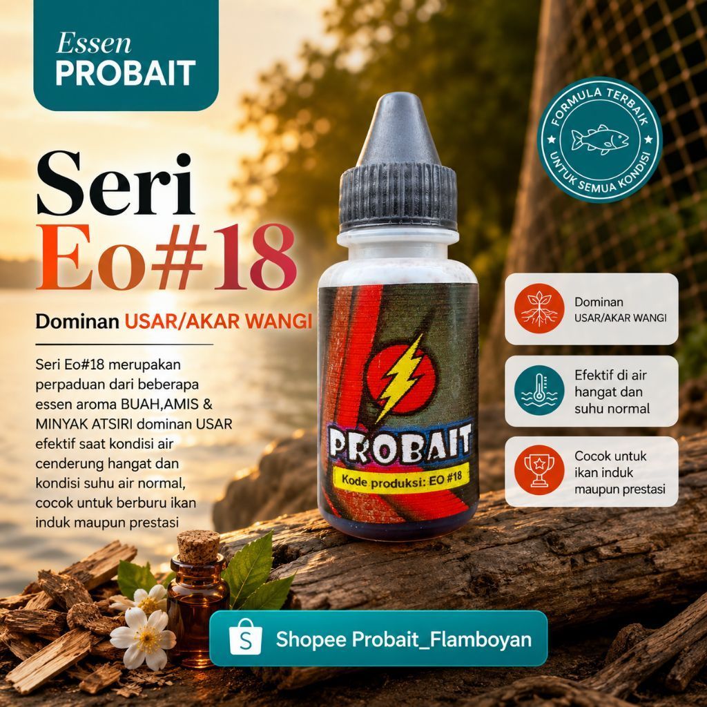 ESSEN IKAN MAS,PATIN,BAWAL,LELE EO#18 (PROBAIT)