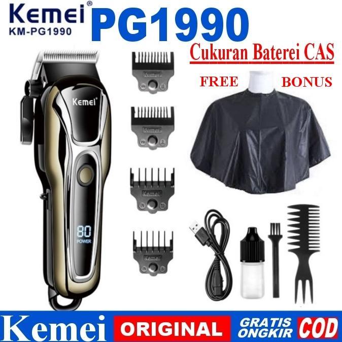 KM1990 PG1990 KEMEI 1990 Alat Cukur Rambut Mesin Cukuran Elektrik CAS KM-1990 PG1990 1990PG LCD DIGI