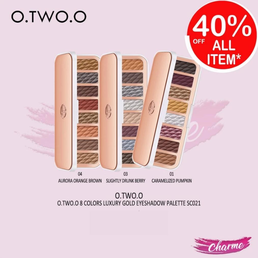 (READY & ORI) O.TWO.O Otwoo 8 Colors Luxury Gold Eyeshadow Palette SC021