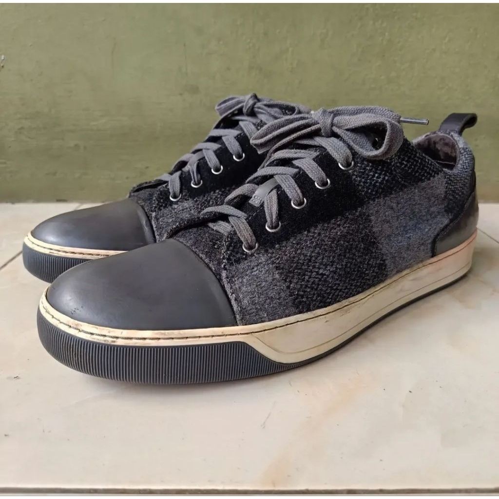 SEPATU LANVIN WOOL CASUAL SNEAKERS LANVIN SNEAKERS WOOL TARTAN