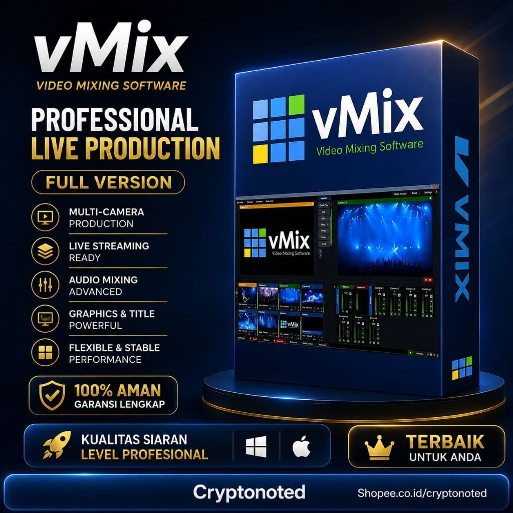 Vmix 28 Pro Premium Terbaru - Aplikasi Untuk Live Streaming Di komputer laptop Windows Full version
