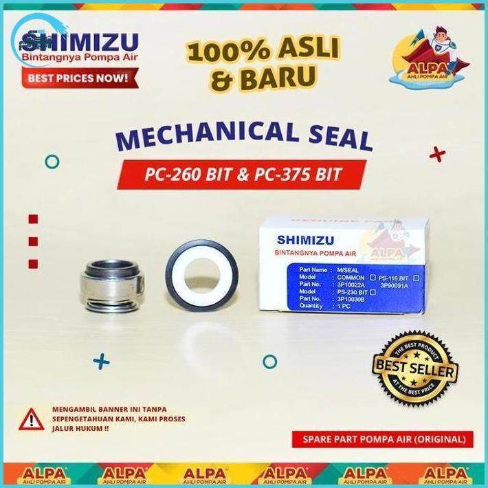 Mechanical Seal Pompa Air Shimizu Jet Pump Pc-260 & 375 Bit (Original) Forsale