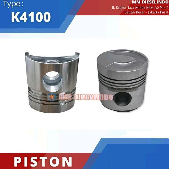 Piston K4100 - Seher Engine Diesel K4100D Weichai - Nozzle Pendek