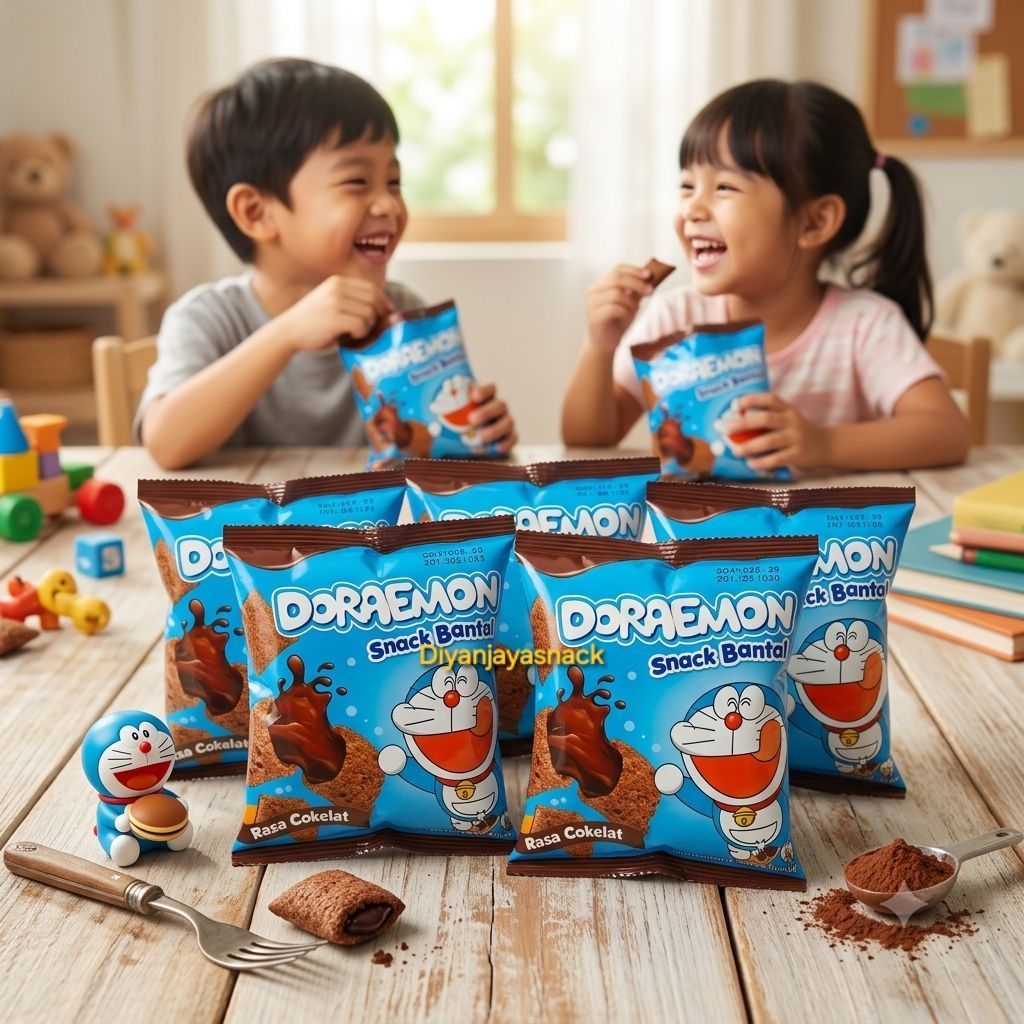Snack coklat bantal DORAEMON berhadiah