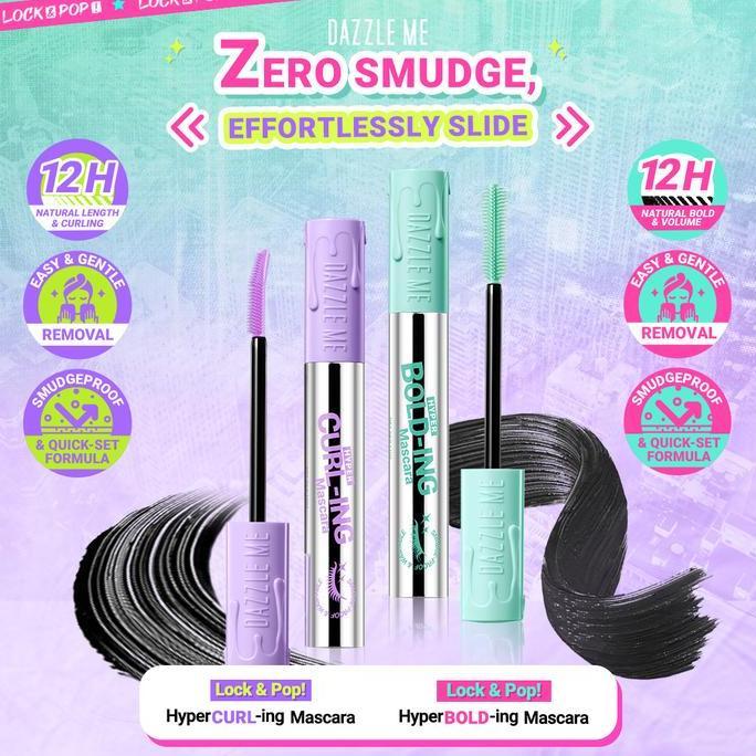 Sb22 [New Launch] Dazzle Me Lock & Pop Hyper Bold-Ing & Curl-Ing Mascara Bulu Mata Tebal, Lentik, Sm