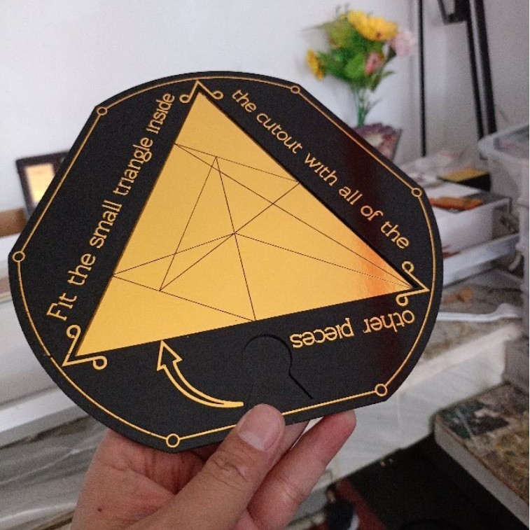 puzzle segitiga triangle puzzle, custom