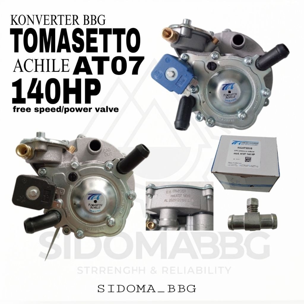 Reducer Tomasetto AT07 140HP BBG/LPG Bonus Power/Speed Valve (Barang Original)