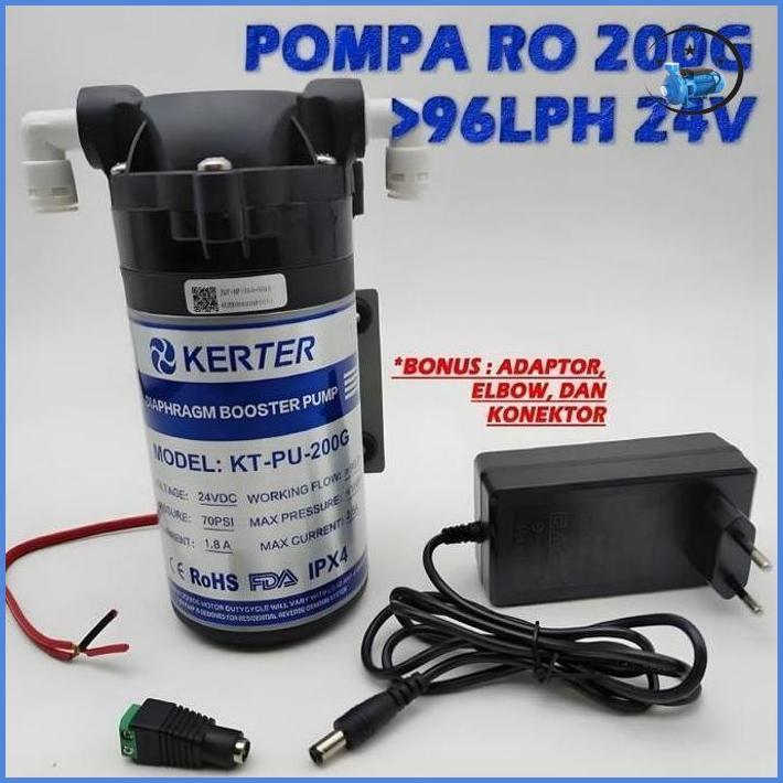 Kerter Booster Pump Ro 200 Gpd Pompa Ro Dc 24V Pompa Dorong 200 Gpd Dc 24V Diskon