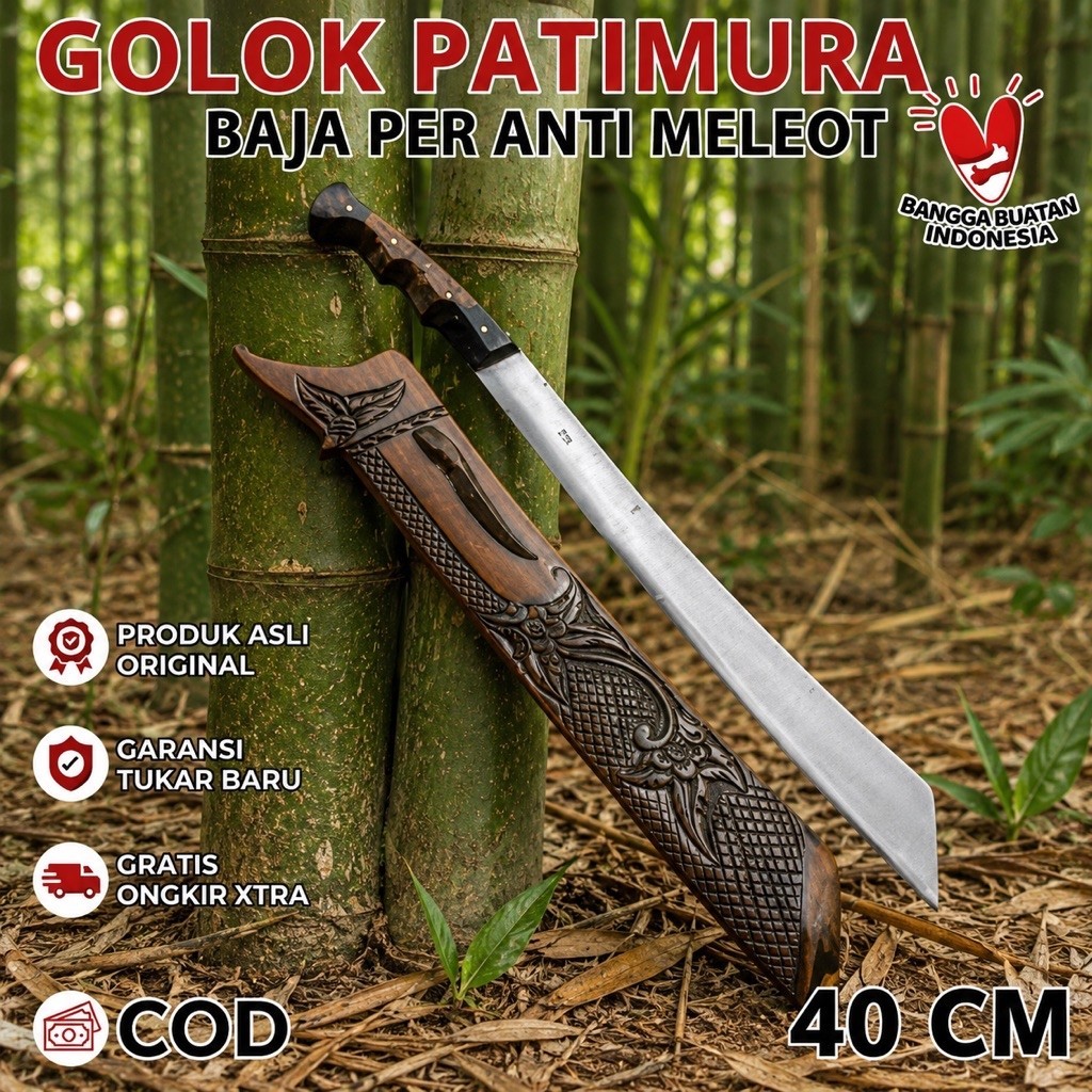 Golok Patimura Bahan Baja Per | Perkakas Kebun Awet