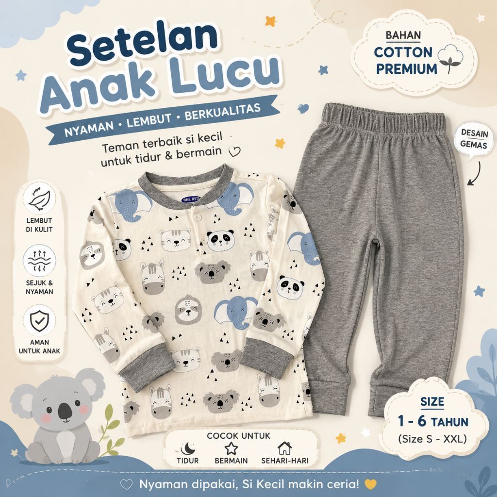 New Arrival Set Boy Pocket Boy Setelan Polo Anak Laki Laki Katun Ex Garment Baju Kerah Keren Celana 