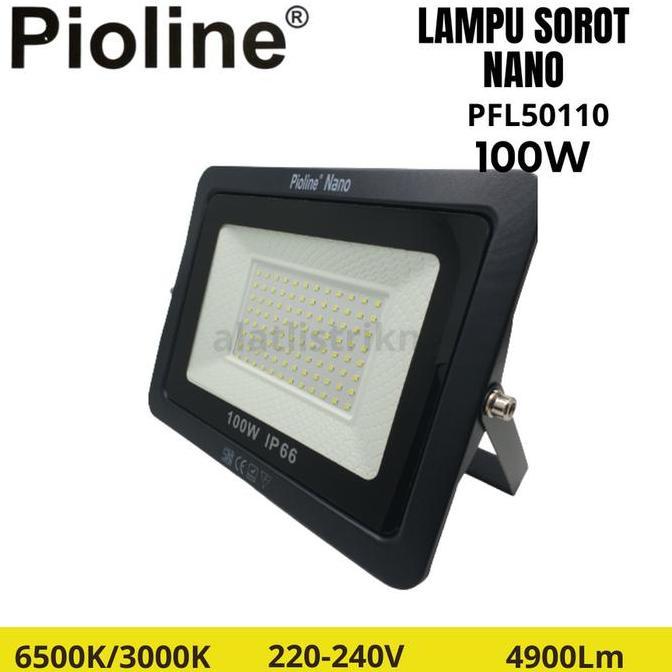 TERBARU - PIOLINE LAMPU TEMBAK SOROT LED NANO SLIM 100W / KAP SOROT LED SLIM 100 WATT