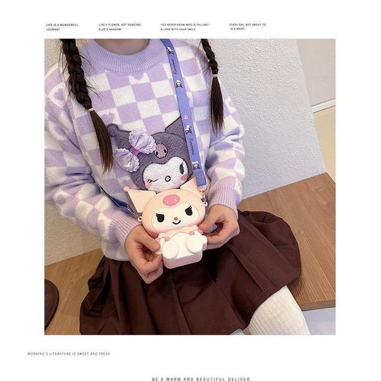 Ransel- Tas Selempang Anak Jelly Rubber Labubu/ Tas Anak Selempang Model Terbaru/ Tas Bahu Lebaran A