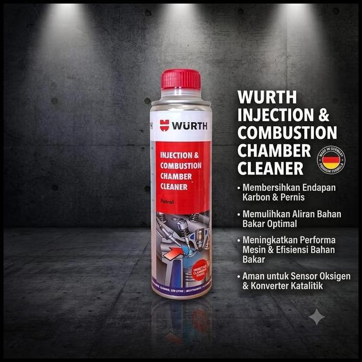 TERBARU WURTH INJECTION & COMBUSTION CHAMBER CLEANER (300ML) PEMBERSIH RUANG BAKAR MESIN ORIGINAL 